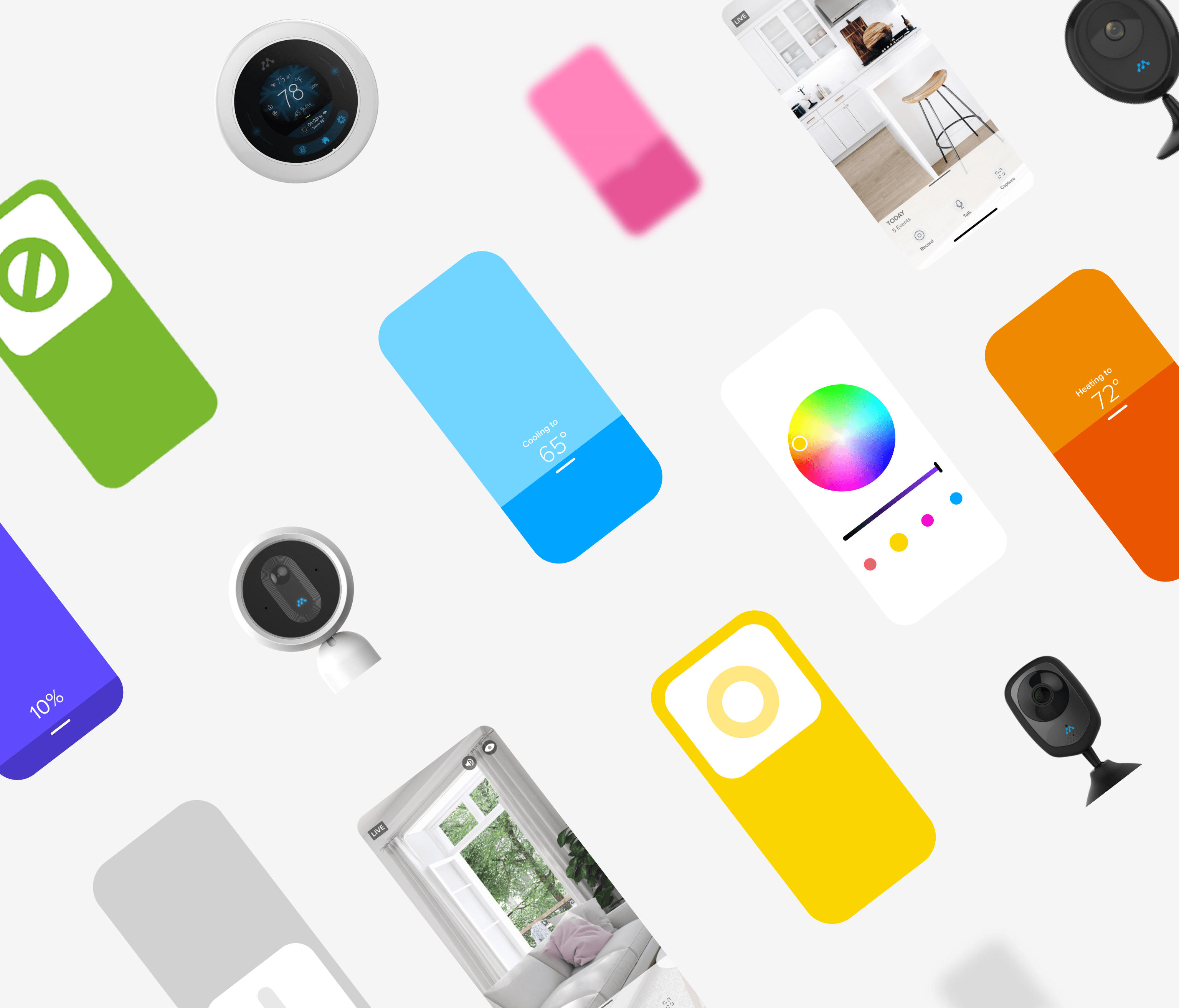 An image of pepper app screen designs and color palette