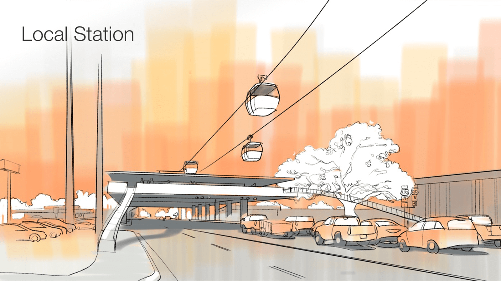 A rendering of a local Wire One station